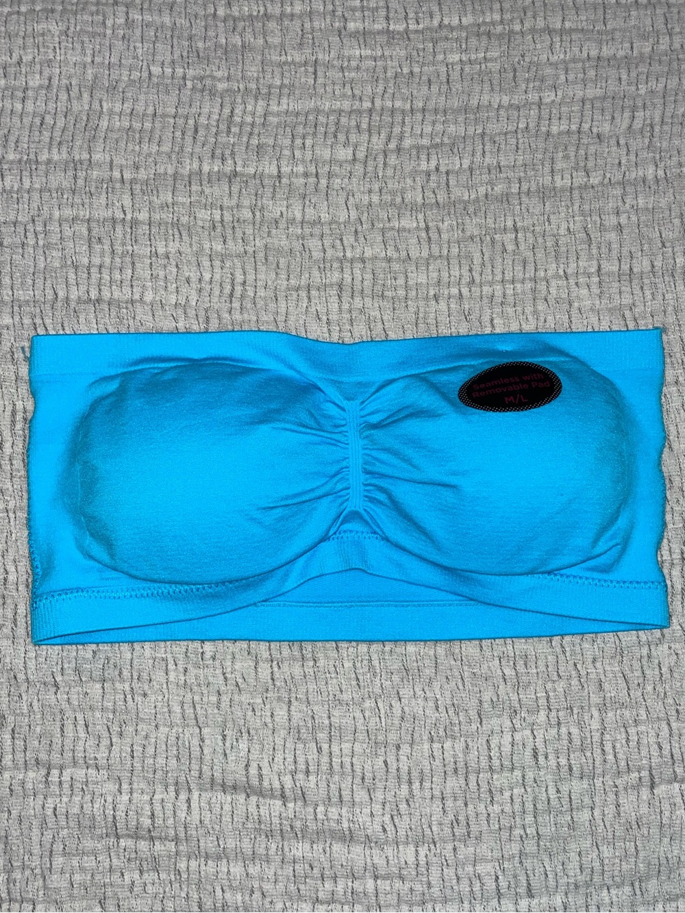NWT Strapless Bandeau Bra Wireless M/L Turquoise